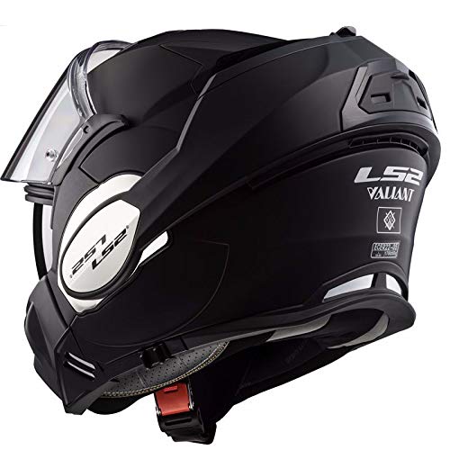 LS2, casco de moto modular VALIANT negro mate, L