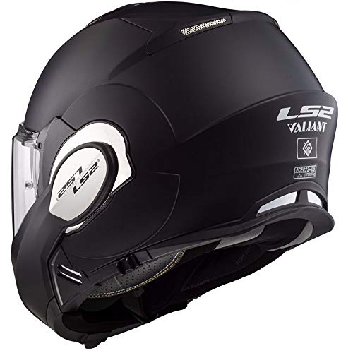LS2, casco de moto modular VALIANT negro mate, M