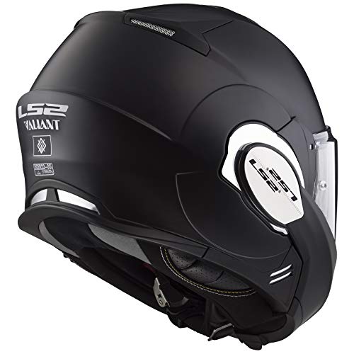 LS2, casco de moto modular VALIANT negro mate, M