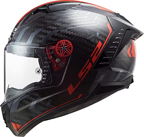LS2, casco integral moto Thunder Carbon Sputnik gloss metal red, M