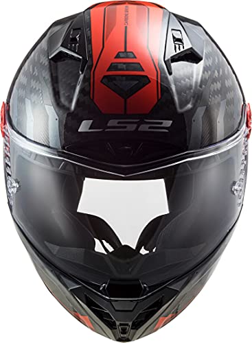 LS2, casco integral moto Thunder Carbon Sputnik gloss metal red, M