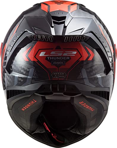 LS2, casco integral moto Thunder Carbon Sputnik gloss metal red, M