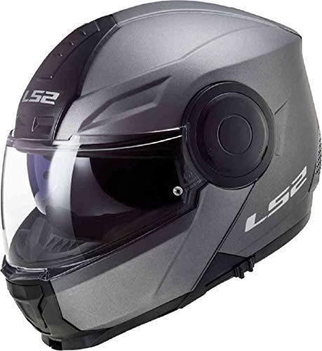 LS2, Casco modular de moto, Scope nardo gris, L