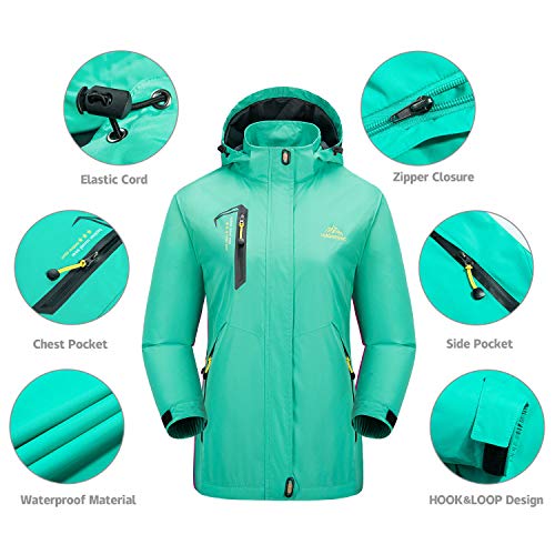 LUI SUI Chaqueta impermeable ligera para mujer Sports Mountain Chaqueta cortavientos