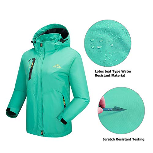 LUI SUI Chaqueta impermeable ligera para mujer Sports Mountain Chaqueta cortavientos