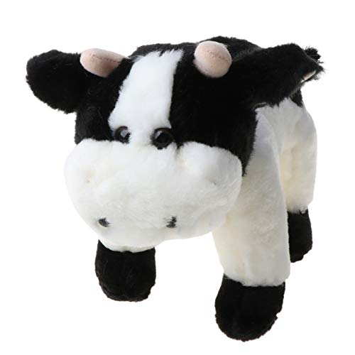 LuohuiFang Linda vaca de pie acostada vaca vaca felpa muñeca peluche peluche suave peluche juguete - posición de pie 25 cm