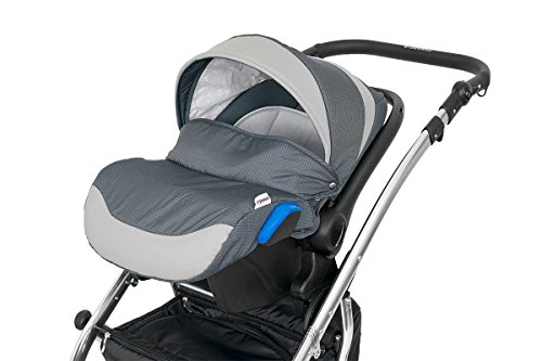 Lux4kids Cochecito 3 in 1 Silla de paseo + capazo + silla para coche + rutas giratorias neumática - giratorias + colchón + accesorios opcionales VIP Hecho en Europa Alicante blanc-antracita con ISOFIX