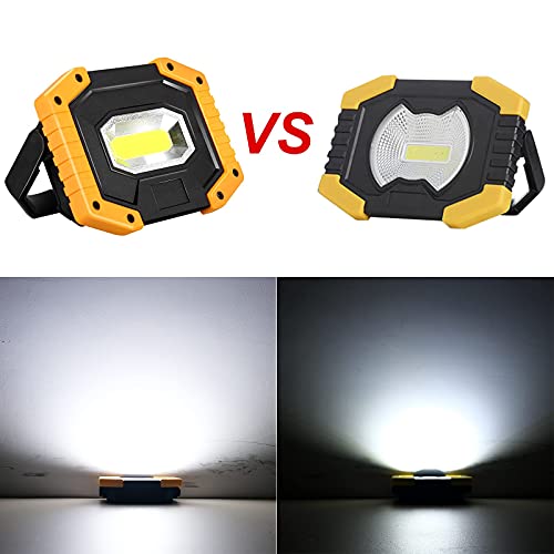 Luz de Trabajo LED Recargable, T-SUN Luz de Inundación Portátil 30W, 3 Modos, Foco LED Recargable Para la Reparación de Automóviles, Camping, Luces de Seguridad de Emergencia.(Batería Incluida)