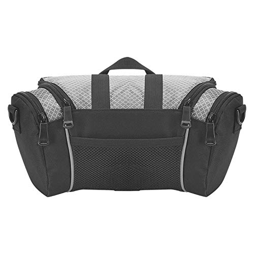 LZZR Manillar de la Bici Bici del Bolso del Tubo Superior Frontal de la Herramienta de bicis Ciclo de la Bicicleta Bolsa de la Bolsa de Hombro Bolso de Mano Pannier (Color : Gray)