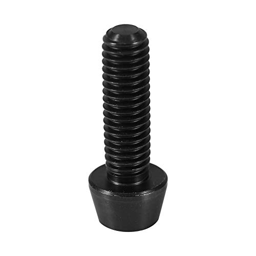 M6X16 / 20 Tornillos de Pernos de Titanio de Bicicleta, 6pcs MTB Road Bicicleta de montaña Tornillos de Pernos de Tallo de Titanio Cabeza cónica Tornillo con arandela(M6X20-negro)