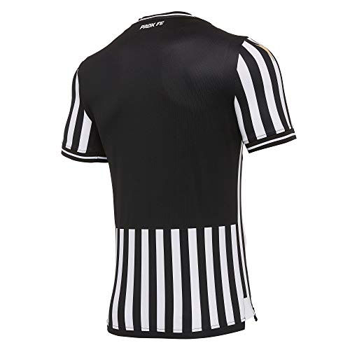 Macron PAOK FC Thessaloniki - Camiseta de fútbol (primera equipación, temporada 2020/21, para adultos), Unisex adulto, MS20.PFC.1011, negro-blanco, small