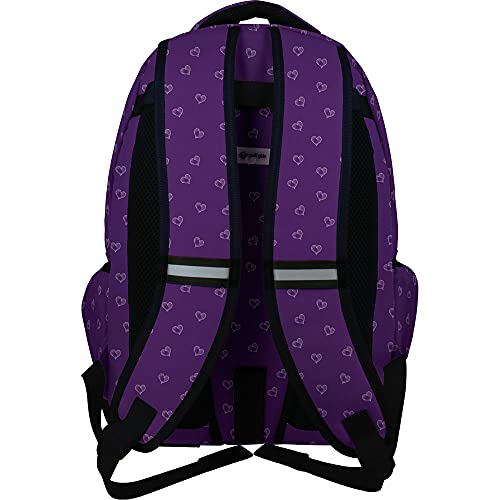 Mafalda 37500193. Mochila Escolar, Colección Mundo, Compartimento Acolchado para Portátil, 33x46x22,5cm, Violeta