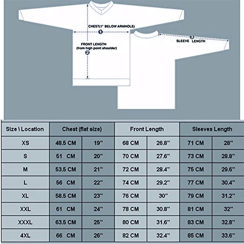 Maillot Bicicleta Hombre Ciclismo con Mangas Largas Tops De MTB de Tela Transpirable Secado Rápido, Camisetas, Ropa De Descenso (D,XS)