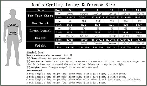 Maillot de ciclismo para hombre, manga corta, S-XXXL, puños de licra - - For Your Chest 42.5-45.6" (XL)
