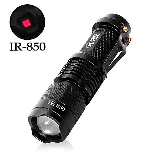 MakeTheOne Linterna Táctica LED Antorcha Alta Potencia de Max 850NM al Agua Ultra Brillante Flashlight Impermeable Lámpara Resistente IR visión nocturna Linterna para Ciclismo, Camping, Montañismo, Senderismo y las actividades al aire libre