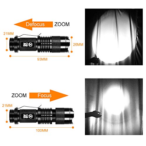 MakeTheOne Linterna Táctica LED Antorcha Alta Potencia de Max 850NM al Agua Ultra Brillante Flashlight Impermeable Lámpara Resistente IR visión nocturna Linterna para Ciclismo, Camping, Montañismo, Senderismo y las actividades al aire libre