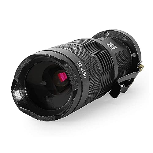 MakeTheOne Linterna Táctica LED Antorcha Alta Potencia de Max 850NM al Agua Ultra Brillante Flashlight Impermeable Lámpara Resistente IR visión nocturna Linterna para Ciclismo, Camping, Montañismo, Senderismo y las actividades al aire libre