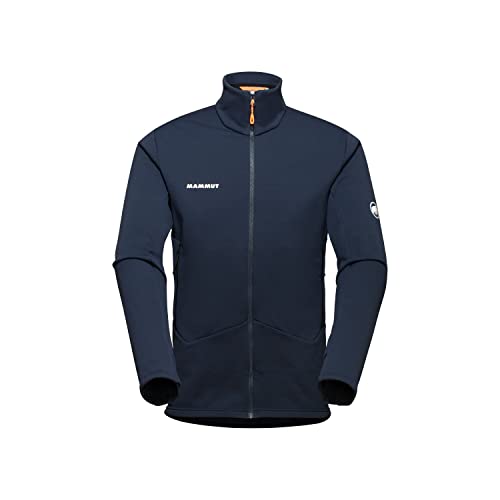 Mammut Aconcagua Chaqueta Intermedia, Material principal: 57% poliéster, 33% poliamida, 10% elastano, Azul Marino y Negro, Extra-Large para Hombre