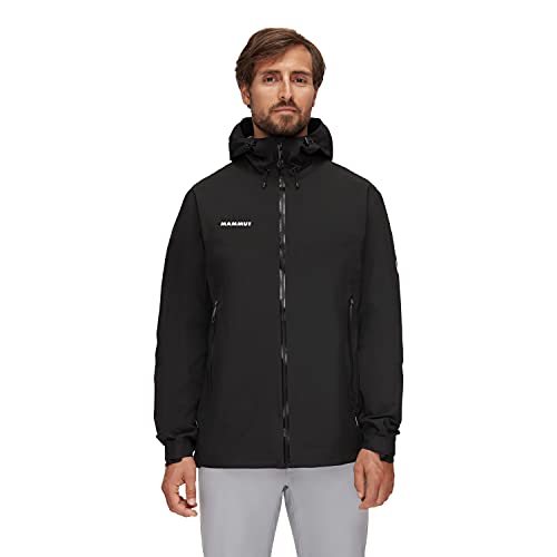 Mammut Convey Tour con Capucha Chaqueta rígida, Blanco y Negro, XL para Hombre