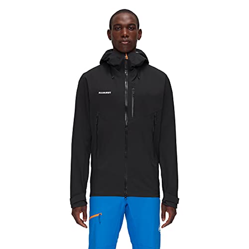 Mammut Kento Hooded Chaqueta de Hardshell, Blanco y Negro, Medium para Hombre