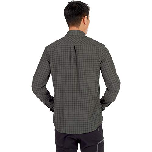 Mammut Lenni Camisa de Manga Larga para Hombre, Primavera/Verano, Hombre, Color Titanio, tamaño Medium