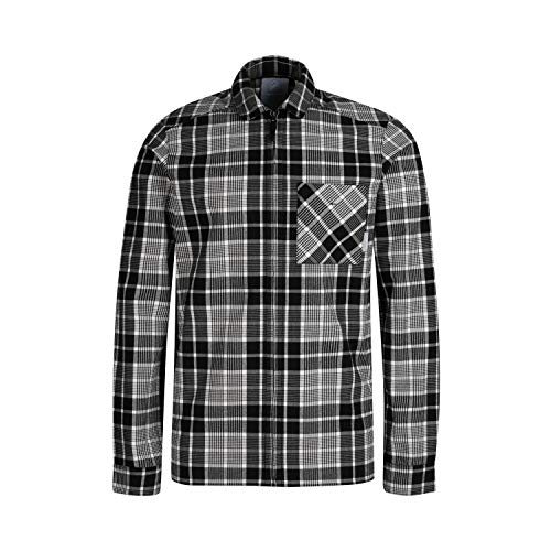 Mammut Tamaro Camisa de Manga Larga, Hombre, Blanco y Negro, Small