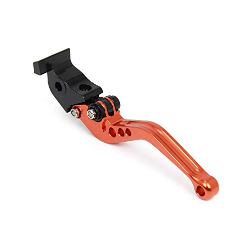 Maneta Freno Billet Pivot Plegable CNC Palancas de Freno Ajustables para K.T.M 125 Duke RC125 14 – 17, 200 Duke RC200 14 – 16, 390 Duke RC390 13 – 17, Naranja