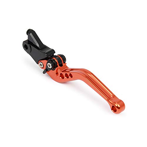 Maneta Freno Billet Pivot Plegable CNC Palancas de Freno Ajustables para K.T.M 125 Duke RC125 14 – 17, 200 Duke RC200 14 – 16, 390 Duke RC390 13 – 17, Naranja