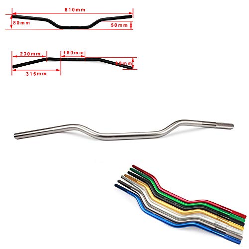 Manillar de motocicleta de 7/8" 22 mm universal de tiro bajo