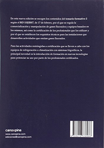 Manipulación de equipos con gases fluorados: Temario formativo 2 según RD 115/2017