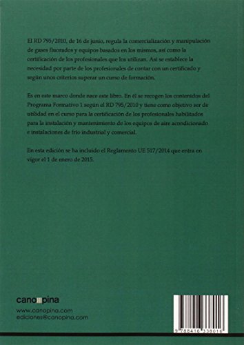 MANIPULACIÓN DE EQUIPOS CON GASES FLUORADOS: Temario Formativo I según RD 795/2010