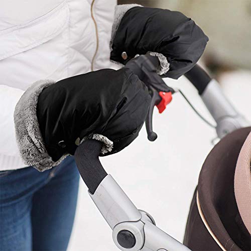 Manoplas Para Carrito Bebés Universales Invierno Fundas De Protector Para Manillares De Silla De Paseo Infantiles Guantes Térmicos Invierno Impermeable,Aire Libre Para Madre Y Bebé(1 par),Rosado