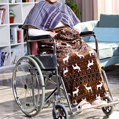 Manta para Sillas de Ruedas de Ancianos, para Personas Mayores Saco CáLido para Silla de Ruedas, Ajuste Universal para Silla de Ruedas Manual y EléCtrica