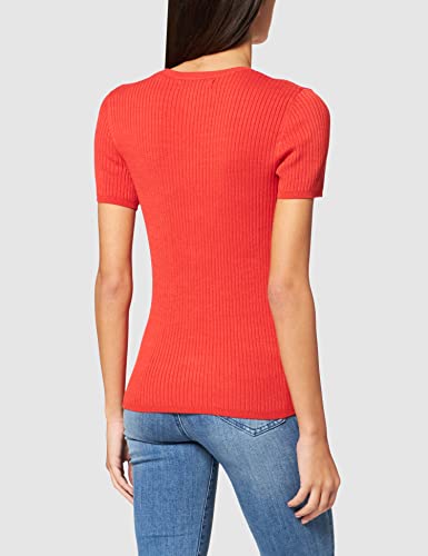 Marca Amazon - find. Jersey con Cuello Redondo Mujer, Naranja (Red), 38, Label: S