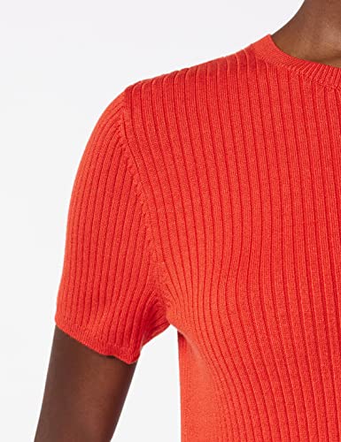 Marca Amazon - find. Jersey con Cuello Redondo Mujer, Naranja (Red), 38, Label: S