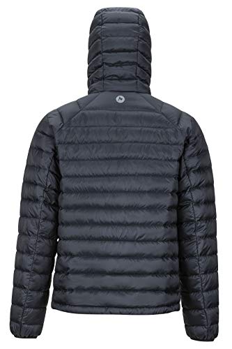 Marmot Highlander Down Hoody Chaqueta De Plumas Aislante Ligera, 700 Pulgadas Cúbicas, Chaqueta para Exteriores, Anorak Resistente Al Agua, Resistente Al Viento, Hombre, Black, S