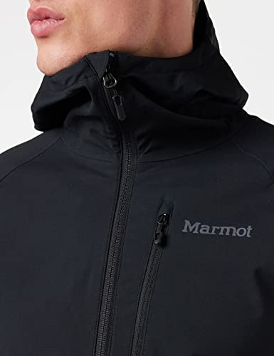Marmot ROM Jacket Chaqueta Softshell, Chaqueta Outdoor, Anorak, Repelente Al Agua, Transpirable, Hombre, Black, M