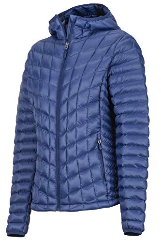 Marmot Wm's Featherless Hoody Chaqueta Aislante, Abrigo para Exteriores, Anorak Resistente Al Agua, Resistente Al Viento, Mujer, Arctic Navy, L