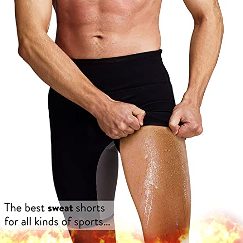 Martiount Pantalones de Sauna para Hombre Rutina de Ejercicio Pantalones Sudoracion Pantalones Cortos de Neopreno Que Adelgaza Pantalones Gym Fitness L