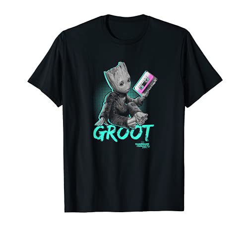 Marvel Guardians Vol. 2 Baby Groot Neon Tape Camiseta