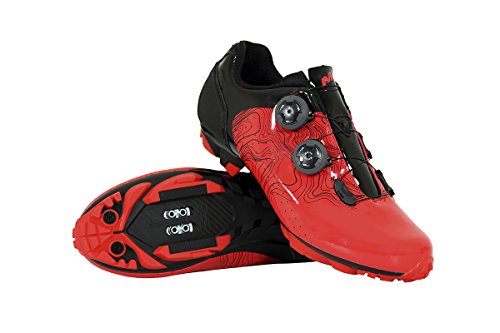 Massi MTB ERGON Red T.40, Zapatillas de Ciclismo de montaña Unisex Adulto, Rojo Rojray, 40 EU