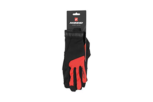 Massi Single Track Guantes de Ciclismo, Adultos Unisex, Black/Red, S