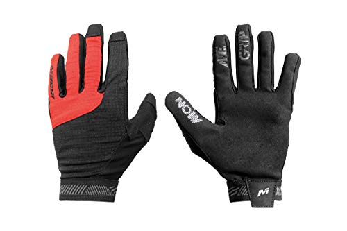 Massi Single Track Guantes de Ciclismo, Adultos Unisex, Black/Red, S