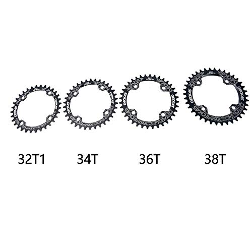 Matedepreso 32T 34T 36T 38T Cadena 104 BCD Anilla de cadena ancha estrecha para bicicleta de carretera, bicicleta de montaña, BMX MTB