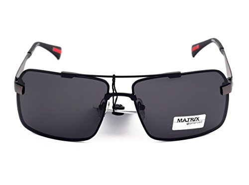 Matrix Collection - Gafas de sol polarizadas para conducir, pesca, lentes de color gris claro, sin deslumbramiento, marco de metal, diseño nuevo