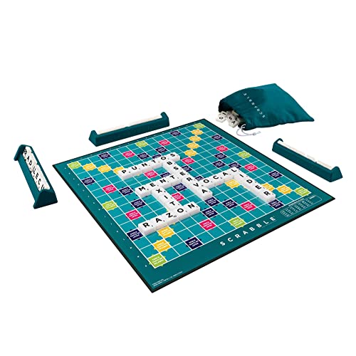 Mattel Games Scrabble original, juegos de mesa para adultos y niños a partir de 10 años (Mattel Y9594)