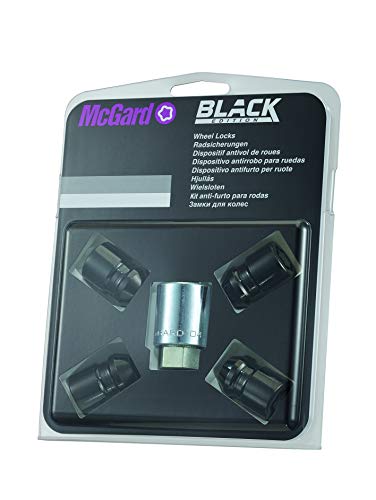 McGard 24137 Sub - Tuercas antirrobo para rueda (base cónica, M12 x 1,5, largo 37 mm, SW 19), color negro