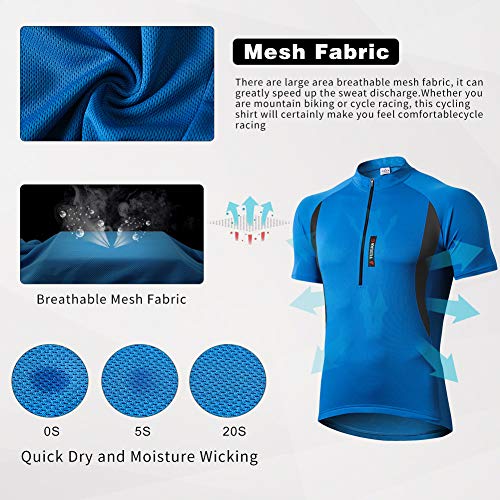 MEETWEE Maillot Ciclismo Hombre, Bicicleta De para Jersey Manga Corta Cómodo Respirable Secado Rápido