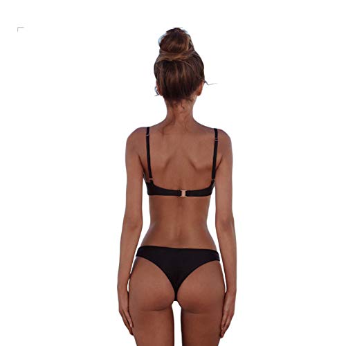 meioro Conjuntos de Bikinis para Mujer Push Up Bikini Traje de baño de Tanga de Cintura Baja Trajes de baño Adecuado Viajes Playa La Natacion