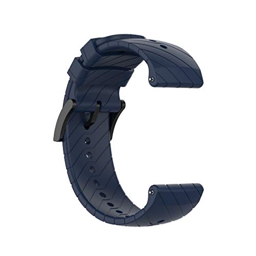 Meiruo 24mm Correa para Suunto D5/Suunto 7/Suunto 9/9 baro/Suunto Spartan Sport Wrist HR (Azul Oscuro)